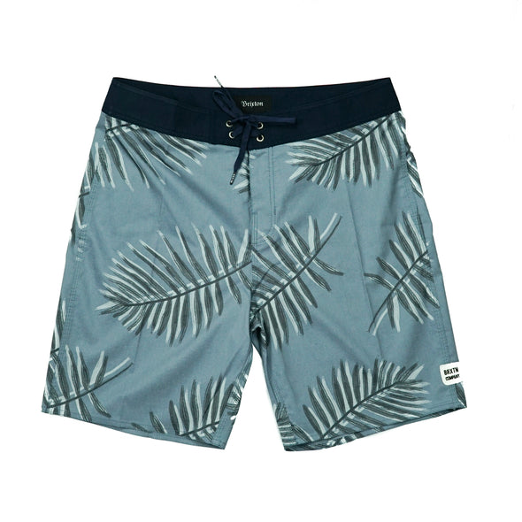 Brixton Gray Blue Barge Trunk Board Short - Outer Tribe