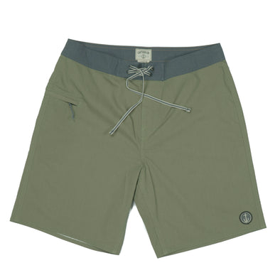 CAPTAIN FIN DOLPHIN SOLID GREEN BOARDSHORT - Outer Tribe